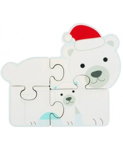 Ξύλινο παζλ Orange Tree Toys - Πολικές αρκούδες