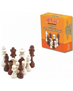 Ξύλινα πιόνια σκακιού 3 - μεγάλα