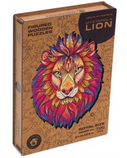 Ξύλινο παζλ Unidragon 700 κομματιών - Λιοντάρι (μέγεθος RS)