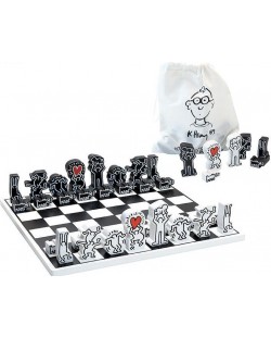 Ξύλινο παιδικό σκάκι Vilac - Σχεδιασμός Keith Haring