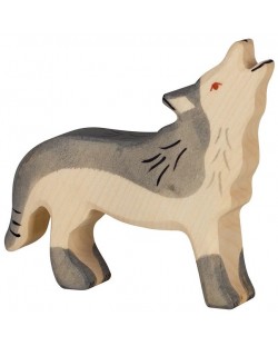 Ξύλινη φιγούρα Holztiger - Ουρλιαχτός λύκος