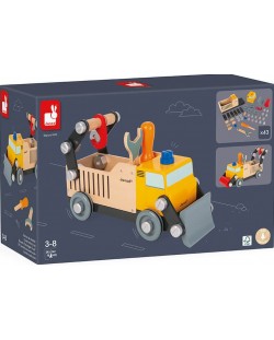 Ξύλινο παιχνίδι Janod - Φτιάξτε ένα φορτηγό Diy Brico Kids