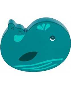 Ξύλινη κουδουνίστρα μωρού   Lule Toys - Φάλαινα 