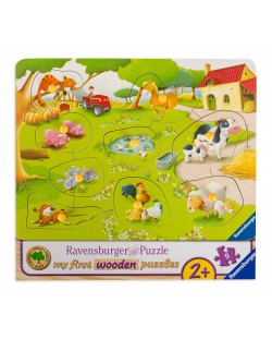 Ξύλινο παζλ Ravensburger 9 τεμεχίων - Φάρμα