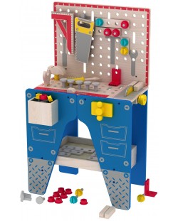 Ξύλινο σετ Acool Toy - Πάγκος εργασίας με εργαλεία