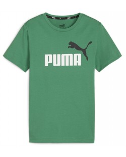 Παιδικό μπλουζάκι Puma - Essentials+ Two-Tone Logo, πράσινο