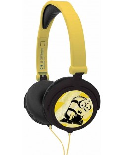 Παιδικά ακουστικά Lexibook - The Minions HP010DES, μαύρο/κίτρινο
