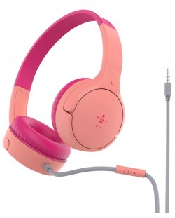 Παιδικά ακουστικά με μικρόφωνο Belkin - SoundForm Mini, ροζ