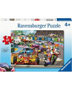 Παιδικό παζλ Ravensburger 60 κομμάτια -Ράλι αγώνων πίστας