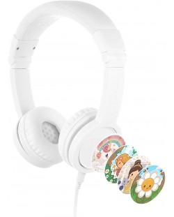 Παιδικά ακουστικά BuddyPhones με μικρόφωνο - Explore+, λευκό