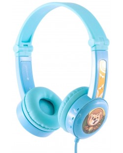 Παιδικά ακουστικά BuddyPhones - Travel, μπλε