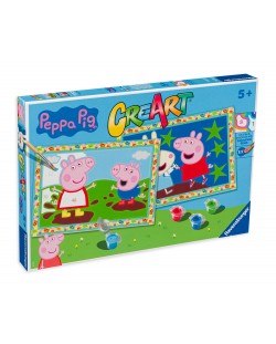 Παιδικό σετ  ζωγραφικής με αριθμούς  Ravensburger CreArt - Peppa Pig