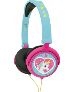 Παιδικά ακουστικά Lexibook - Unicorn HP017UNI, μπλε/ροζ