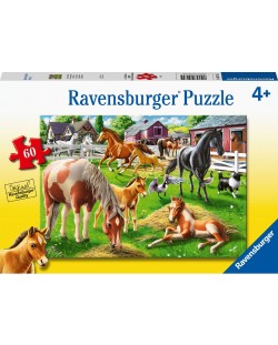 Παιδικό παζλ Ravensburger 60 κομμάτια - Χαρούμενα άλογα