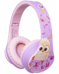 Παιδικά ακουστικά PowerLocus - P2 Kids Angry Birds,ασύρματη, ροζ/μωβ