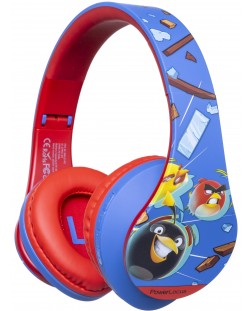 Παιδικά ακουστικά PowerLocus - P2 Kids Angry Birds,ασύρματο, μπλε/κόκκινο