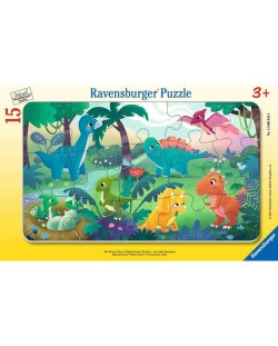 Παιδικό παζλ Ravensburger 15 κομμάτια - Μικροί δεινόσαυροι