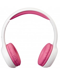 Παιδικά ακουστικά Lenco - HP-010PK, ροζ/λευκό