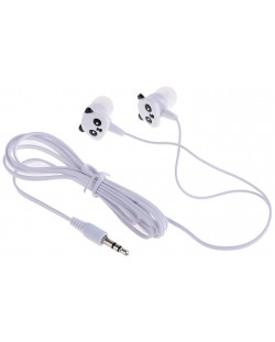 Παιδικά ακουστικά με μικρόφωνο I-Total - Panda Collection 11083, λευκό