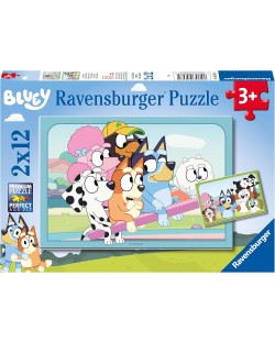 Παιδικό παζλ Ravensburger 2 x 12 κομμάτια -Διασκέδαση με τον Bluey