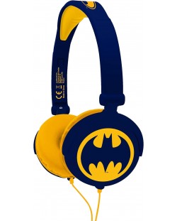 Παιδικά ακουστικά Lexibook - Batman HP015BAT, μπλε/κίτρινο