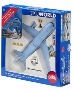 Σετ παιχνιδιού Siku - Αεροπλάνο με αξεσουάρ