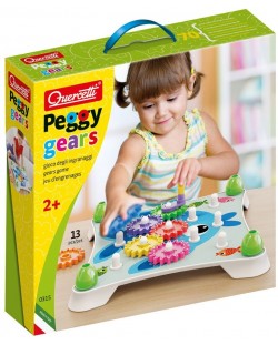Παιδικό παιχνίδι με γρανάζια Quercetti - Peggy Gears, 13 τεμάχια