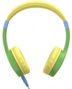 Παιδικά ακουστικά με μικρόφωνο Hama - Kids Guard, πράσινο/κίτρινο