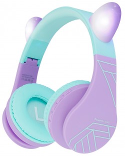 Παιδικά ακουστικά PowerLocus - P1 Ears, ασύρματα, μωβ