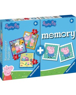 Κάρτες μνήμης  Ravensburger 25/36/49 κομμάτια -Peppa Pig