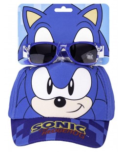 Παιδικό σετ  Cerda - Καπέλο και γυαλιά ηλίου, Sonic