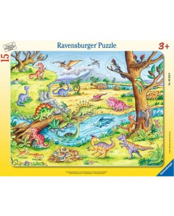 Παιδικό παζλ Ravensburger 15 κομμάτια -Μικροί δεινόσαυροι