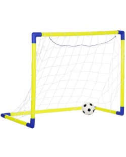 Παιδικό σετ GT - Γκολ ποδοσφαίρου με δίχτυ και μπάλα, πράσινο