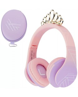 Παιδικά ακουστικά  PowerLocus - P2 Princess, ασύρματα, ροζ