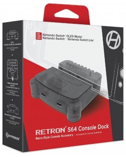 Σταθμός φόρτισης Hyperkin - RetroN S64 Console Dock, γκρί (Nintendo Switch) 