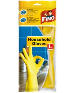 Γάντια οικιακής χρήσης  Fino - Household, μέγεθος L, 1 ζευγάρι, κίτρινο