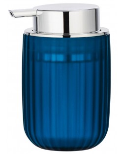 Δοχείο υγρού σαπουνιού Wenko - Agropoli, 7.5 х 12.5 х 9 cm, χωρίς BPA, σκούρο μπλε