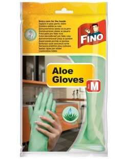 Γάντια οικιακής χρήσης Fino - Aloe,μέγεθος Μ, 1 ζευγάρι, πράσινο