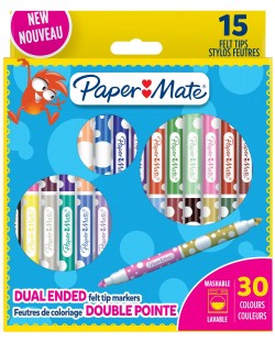 Μαρκαδόροι διπλού άκρου Paper Mate Kids Coloring - 15 τεμάχια