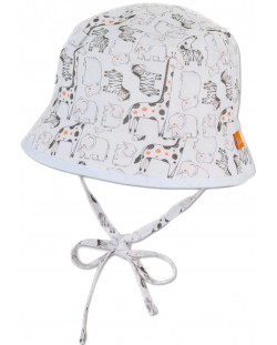 Καπέλο διπλής όψης με προστασία UV 50+ Sterntaler - Με ζώα, 41 εκατοστά, 4-5 μηνών
