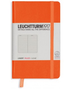 Σημειωματάριο  τσέπης Leuchtturm1917 - A6, σελίδες με γραμμές ,Orange