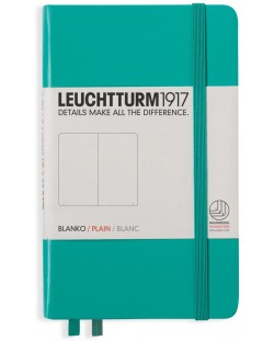 Σημειωματάριο  τσέπης  Leuchtturm1917 - A6,λευκές σελίδες,Emerald