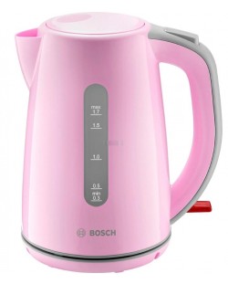 Ηλεκτρικός βραστήρας Bosch - TWK7500K, 2200W, 1,7l, ροζ