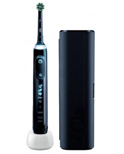 Ηλεκτρική οδοντόβουρτσα OralB - GeniousX Midn Bl+TC3/14/6, μαύρο