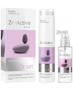 Erayba Zen Active Αναζωογονητικό σετ για λεπτά μαλλιά και τριχόπτωση, 2 τεμαχίων