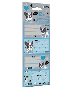 Σχολικές ετικέτες  Lizzy Card We Love Dogs Woof - 12 τεμάχια