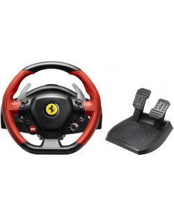 Τιμόνι με πεντάλια Thrustmaster - Ferrari 458 Spider, μαύρο/κόκκινο