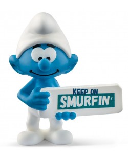 Φιγούρα Schleich The Smurfs - Smurf with Smurf tag