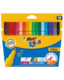 Μαρκαδόροι BIC Kids Visa - 18 χρώματα