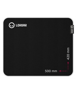 Gaming pad για ποντίκι Lorgar - Legacer 755, XL, μαλακό , μαύρο/μωβ